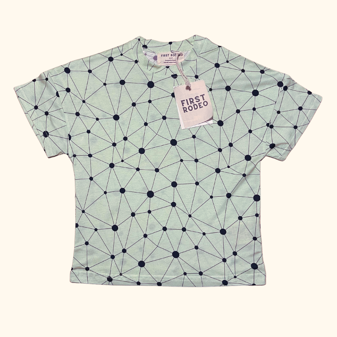 Oversized Boxy Tencel Tee - Connected Dots